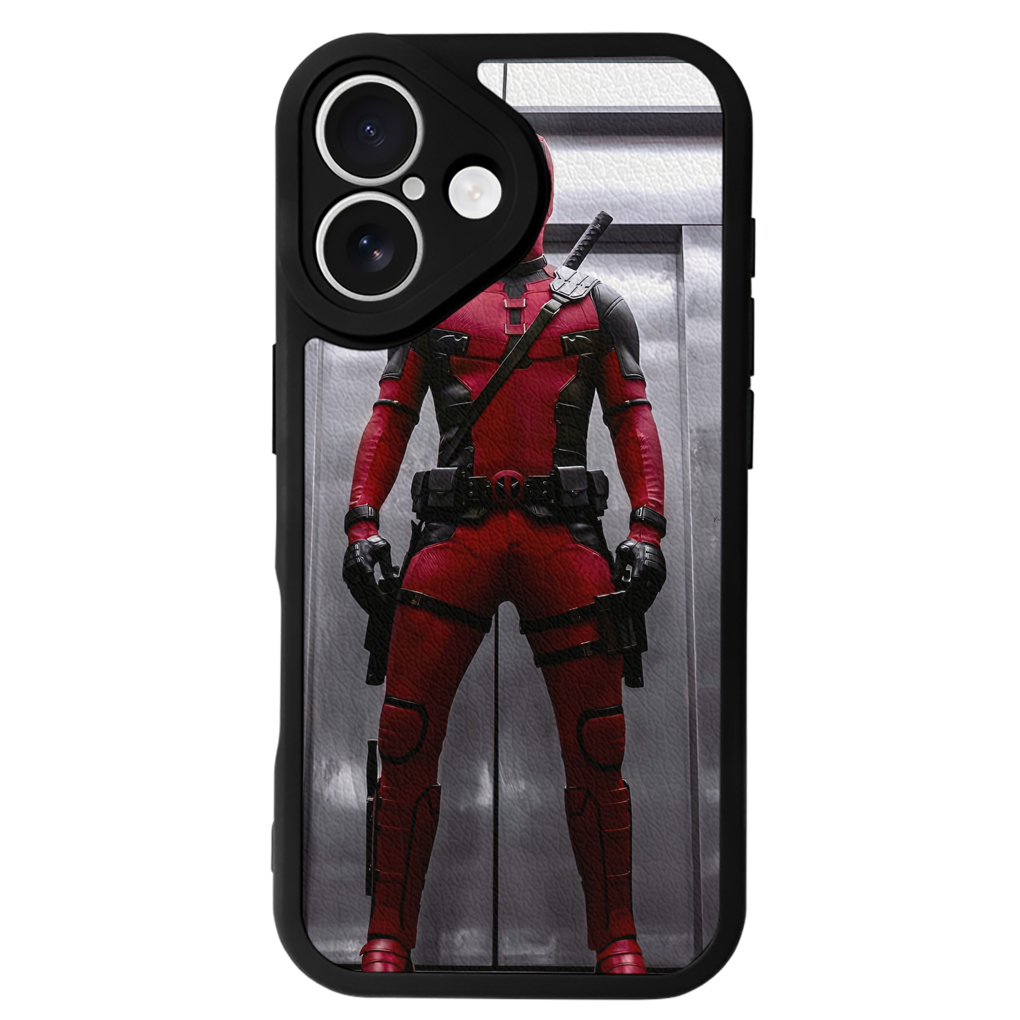 （画像用） Deadpool デッドプール 【iPhone 16シリーズ対応】シリコンスマホケース（レザー調） 材質：シリコン